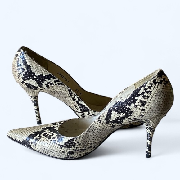 Stuart Weitzman Snakeskin Patterned Stiletto Heels Women’s Size 9.5M Maximalist - Picture 7 of 9